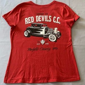 Red Devils Hot Rod Car Club Graphic Tee